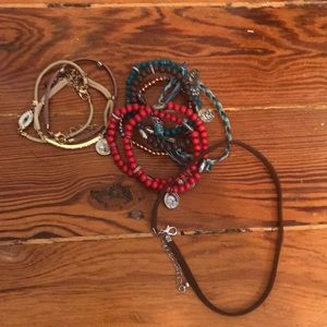 Bracelets and choker